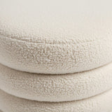 Puff Blanco Almendra 120x40cm De Dos Puestos con Almacenamiento - SOFAS Y POLTRONAS | Bylmo