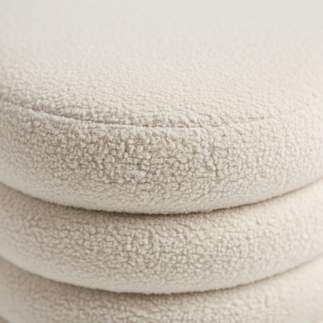 Puff Blanco Almendra 120x40cm De Dos Puestos con Almacenamiento - SOFAS Y POLTRONAS | Bylmo