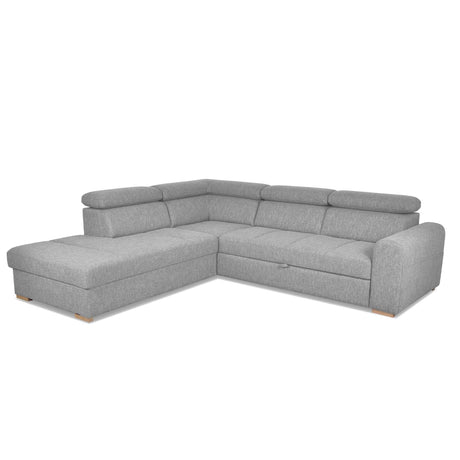 Sofá Cama Gris Concreto 266x67cm De Cinco Puestos Reclinable con Almacenamiento con Apoya Brazos - SOFAS Y POLTRONAS | Bylmo