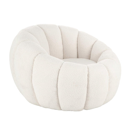 Poltrona Hal Gaspar Blanco Almendra 90x65cm De Un Puesto con Apoya Brazos - SOFAS Y POLTRONAS | Bylmo