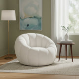 Poltrona Hal Gaspar Blanco Almendra 90x65cm De Un Puesto con Apoya Brazos - SOFAS Y POLTRONAS | Bylmo