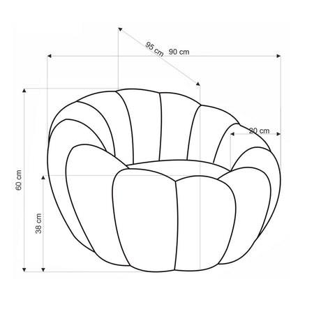 Poltrona Hal Gaspar Blanco Almendra 90x65cm De Un Puesto con Apoya Brazos - SOFAS Y POLTRONAS | Bylmo