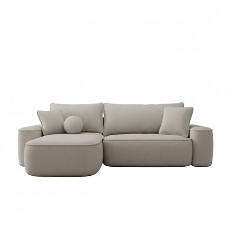 Sofá Pura Gris Claro 200x68cm De Cuatro Puestos con Apoya Brazos - SOFAS Y POLTRONAS | Bylmo