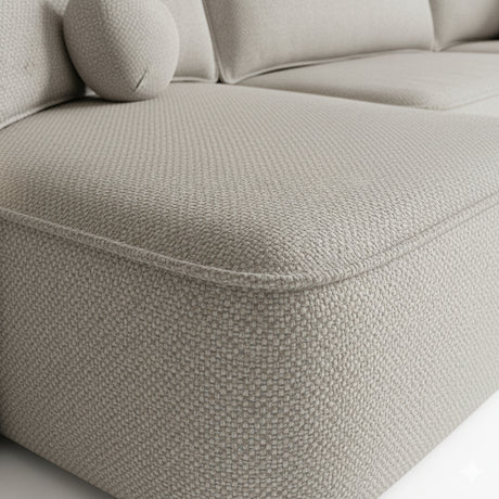 Sofá Pura Gris Claro 200x68cm De Cuatro Puestos con Apoya Brazos - SOFAS Y POLTRONAS | Bylmo