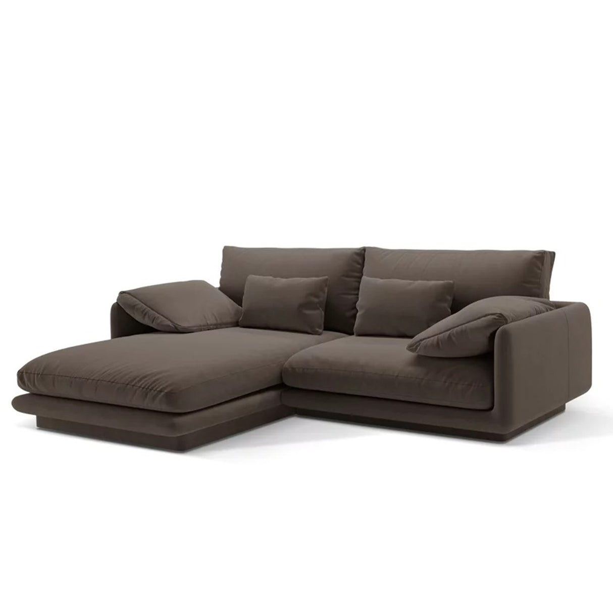 Sofá Vernovo Café 170x83cm De Cuatro Puestos con Apoya Brazos - SOFAS Y POLTRONAS | Bylmo