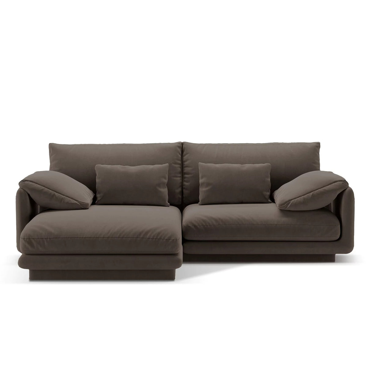 Sofá Vernovo Café 170x83cm De Cuatro Puestos con Apoya Brazos - SOFAS Y POLTRONAS | Bylmo