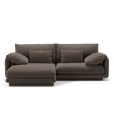 Sofá Vernovo Café 170x83cm De Cuatro Puestos con Apoya Brazos - SOFAS Y POLTRONAS | Bylmo