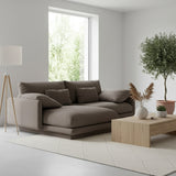 Sofá Vernovo Café 170x83cm De Cuatro Puestos con Apoya Brazos - SOFAS Y POLTRONAS | Bylmo