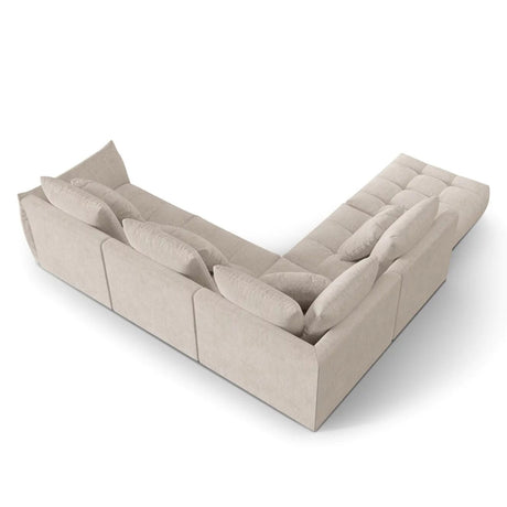 Sofá Zaafra City Beige Claro 220x67cm De Cuatro Puestos con Apoya Brazos - SOFAS Y POLTRONAS | Bylmo