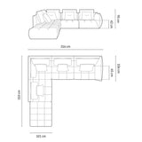 Sofá Zaafra City Beige Claro 220x67cm De Cuatro Puestos con Apoya Brazos - SOFAS Y POLTRONAS | Bylmo