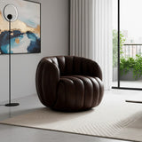 Silla Poltrona Amaranta Café Oscuro 70x55cm De Un Puesto con Apoya Brazos - SOFAS Y POLTRONAS | Bylmo