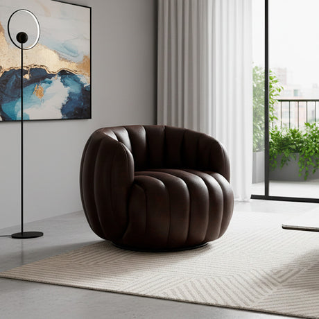 Silla Poltrona Amaranta Café Oscuro 70x55cm De Un Puesto con Apoya Brazos - SOFAS Y POLTRONAS | Bylmo