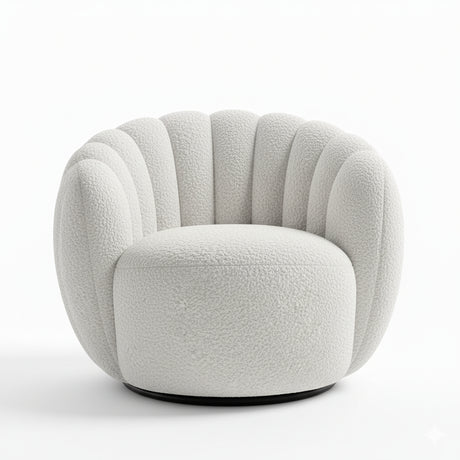 Silla Poltrona Gardenia Blanco Almendra 70x55cm De Un Puesto con Apoya Brazos - SOFAS Y POLTRONAS | Bylmo