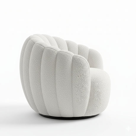 Silla Poltrona Gardenia Blanco Almendra 70x55cm De Un Puesto con Apoya Brazos - SOFAS Y POLTRONAS | Bylmo