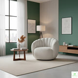 Silla Poltrona Gardenia Blanco Almendra 70x55cm De Un Puesto con Apoya Brazos - SOFAS Y POLTRONAS | Bylmo