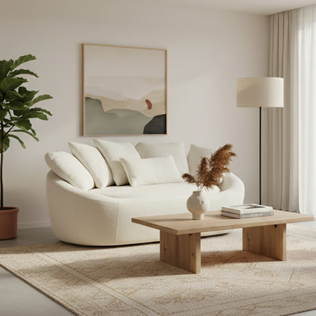 Sofá Altadena Beige Claro 121x67cm De Dos Puestos con Apoya Brazos - SOFAS Y POLTRONAS | Bylmo