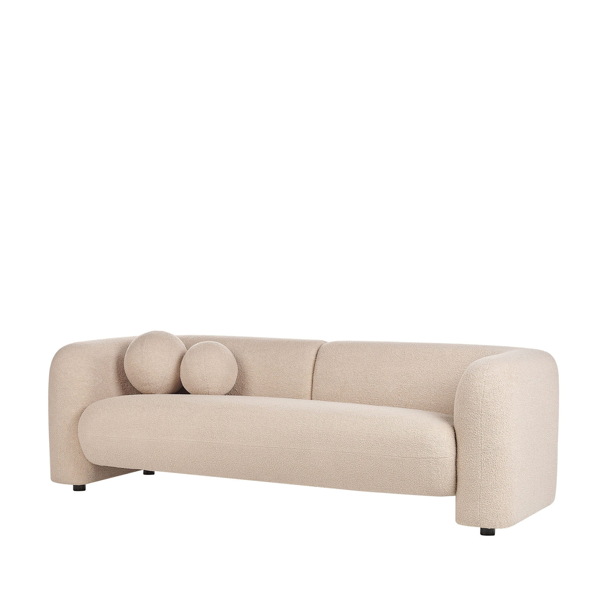 Sala Francia Beige Claro 230x79cm De Cuatro Puestos