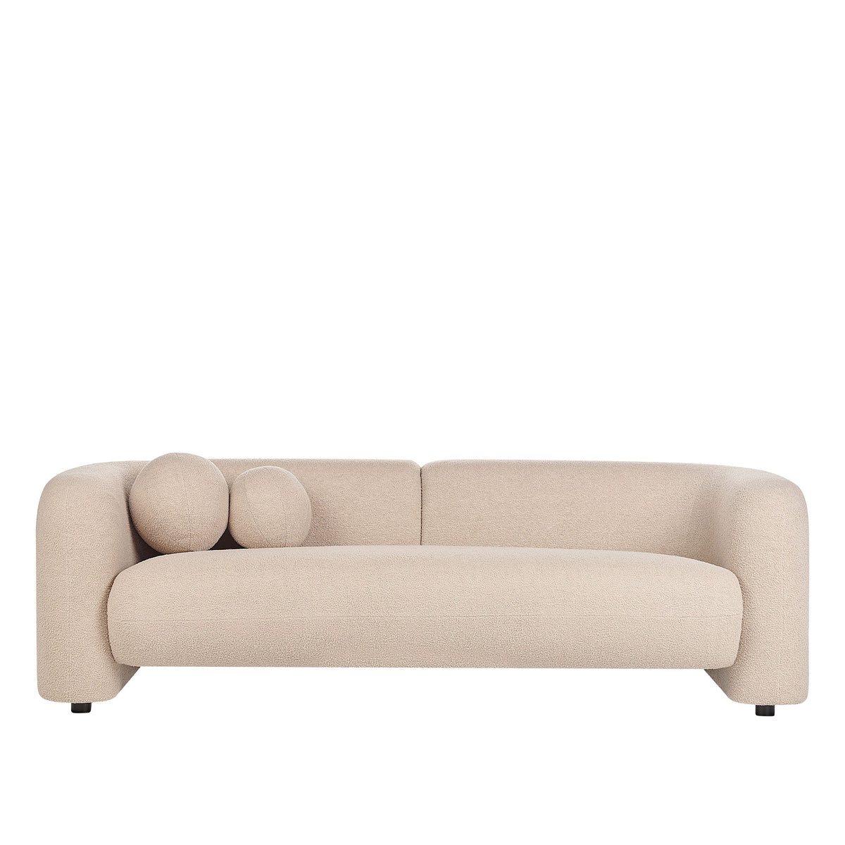 Sala Francia Beige Claro 230x79cm De Cuatro Puestos