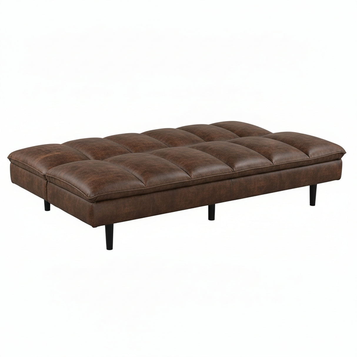 Sofá Cama Marron 180x69cm De Tres Puestos sin Apoya Brazos - SOFAS Y POLTRONAS | Bylmo