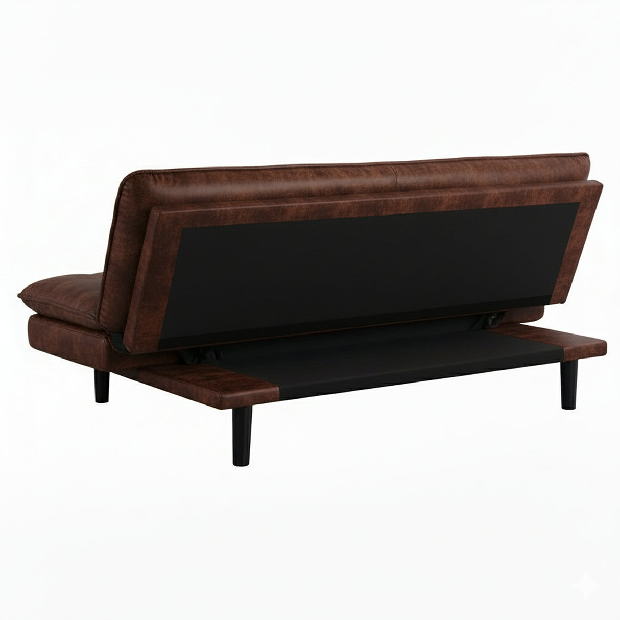 Sofá Cama Marron 180x69cm De Tres Puestos sin Apoya Brazos - SOFAS Y POLTRONAS | Bylmo