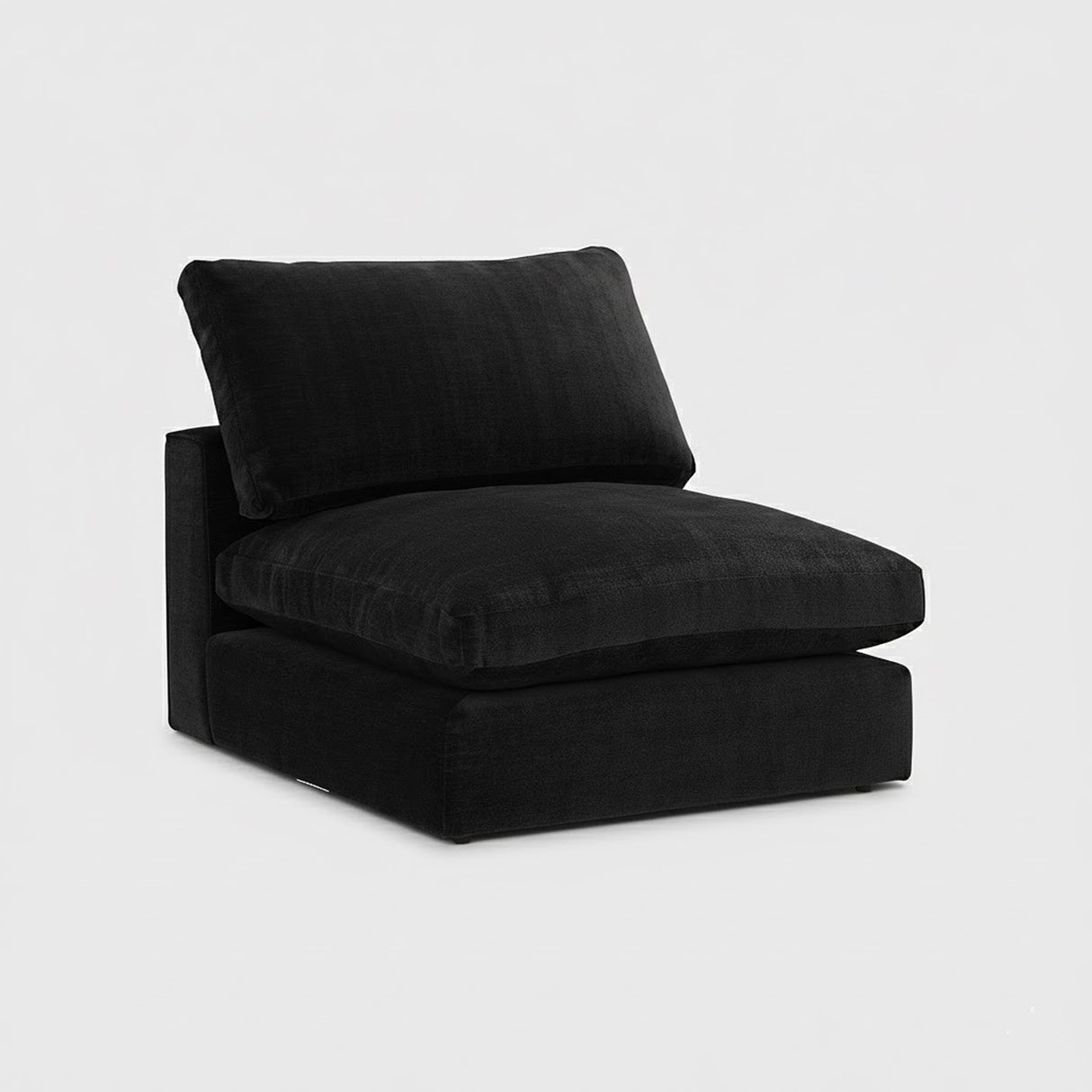 Sofá Esquinero Artenis Negro 436x67cm De Seis Puestos con Apoya Brazos - SOFAS Y POLTRONAS | Bylmo