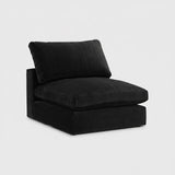 Sofá Esquinero Artenis Negro 436x67cm De Seis Puestos con Apoya Brazos - SOFAS Y POLTRONAS | Bylmo