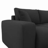 Sofá Essensa Wengue 220x79cm De Tres Puestos con Resposapies con Apoya Brazos - SOFAS Y POLTRONAS | Bylmo