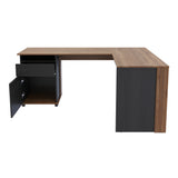 Escritorio en L Sol Gales y Wengue 174x73cm con Dos Cajones - ESCRITORIOS | Bylmo