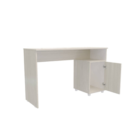 Escritorio Soren Niebla y Blanco 73x73cm con Un Cajón - ESCRITORIOS | Bylmo