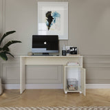 Escritorio Soren Niebla y Blanco 73x73cm con Un Cajón - ESCRITORIOS | Bylmo