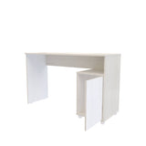 Escritorio Soren Niebla y Blanco 73x73cm con Un Cajón - ESCRITORIOS | Bylmo