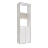 Biblioteca Soren Niebla y Blanco 48x160cm Cuadrado con Cinco Compartimientos - BIBLIOTECAS Y ESTANTERIAS | Bylmo