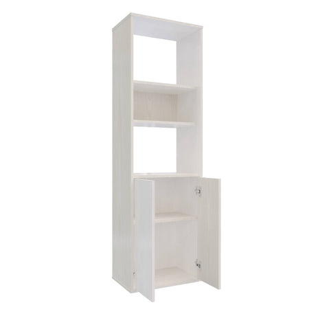 Biblioteca Soren Niebla y Blanco 48x160cm Cuadrado con Cinco Compartimientos - BIBLIOTECAS Y ESTANTERIAS | Bylmo