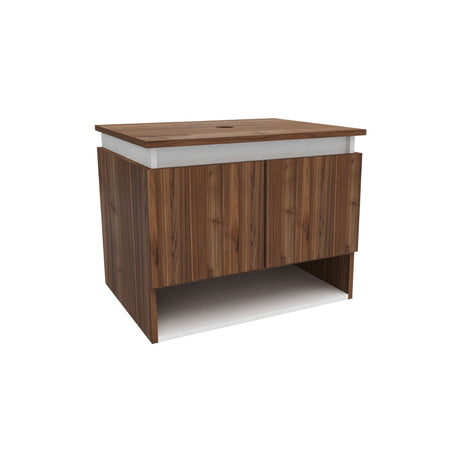 Mueble para Lavamanos Ben Gales y Blanco 60x48cm Flotente Individual sin Lavamanos con Un Cajón y Dos Puertas - MUEBLES PARA LAVAMANOS | Bylmo