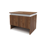 Mueble para Lavamanos Ben Gales y Blanco 60x48cm Flotente Individual sin Lavamanos con Un Cajón y Dos Puertas - MUEBLES PARA LAVAMANOS | Bylmo