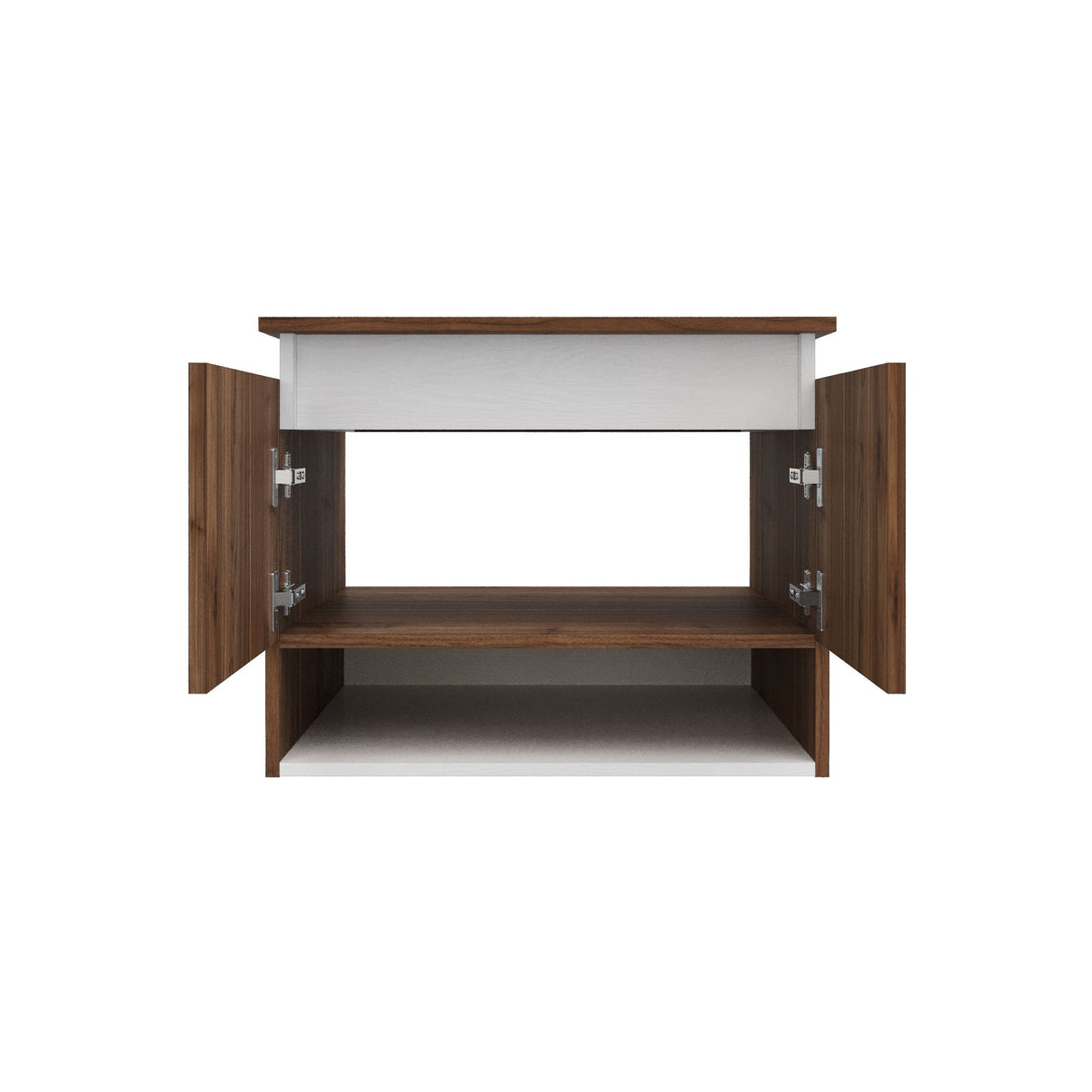 Mueble para Lavamanos Ben Gales y Blanco 60x48cm Flotente Individual sin Lavamanos con Un Cajón y Dos Puertas - MUEBLES PARA LAVAMANOS | Bylmo