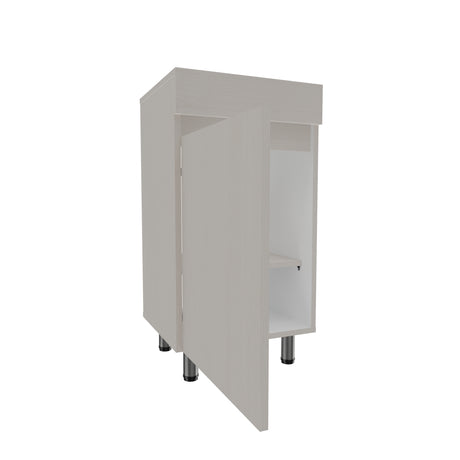 Mueble para Lavamanos Liam Niebla y Blanco 40x76cm Individual sin Lavamanos con Un Cajón y Una Puerta - MUEBLES PARA LAVAMANOS | Bylmo