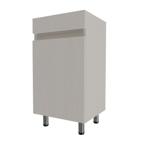 Mueble para Lavamanos Liam Niebla y Blanco 40x76cm Individual sin Lavamanos con Un Cajón y Una Puerta - MUEBLES PARA LAVAMANOS | Bylmo
