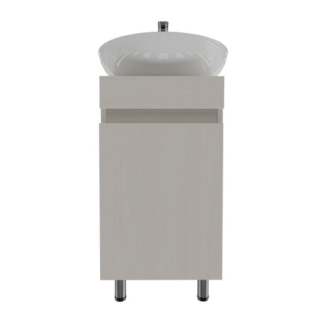 Mueble para Lavamanos Liam Niebla y Blanco 40x76cm Individual sin Lavamanos con Un Cajón y Una Puerta - MUEBLES PARA LAVAMANOS | Bylmo