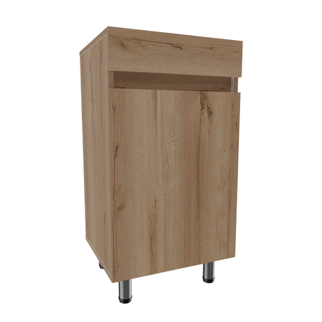 Mueble para Lavamanos Liam Duna y Blanco 40x76cm Individual sin Lavamanos con Un Cajón y Una Puerta - MUEBLES PARA LAVAMANOS | Bylmo