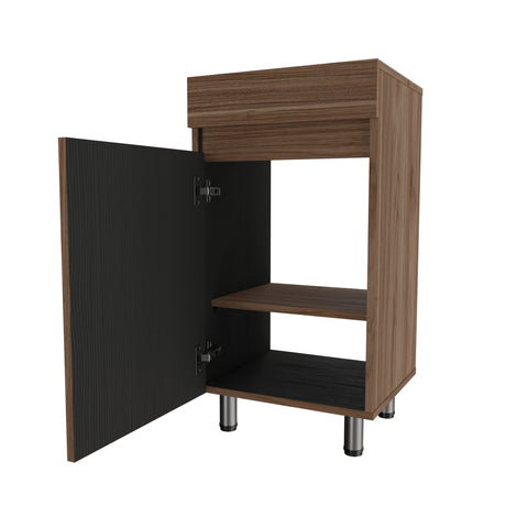 Mueble para Lavamanos Liam Gales y Negro 40x76cm Individual sin Lavamanos con Un Cajón y Una Puerta - MUEBLES PARA LAVAMANOS | Bylmo