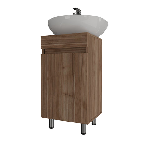 Mueble para Lavamanos Liam Gales y Negro 40x76cm Individual sin Lavamanos con Un Cajón y Una Puerta - MUEBLES PARA LAVAMANOS | Bylmo