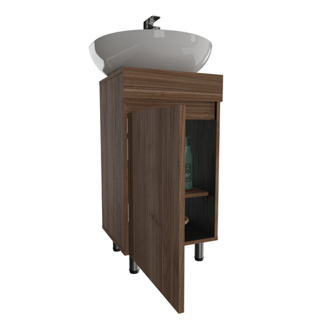 Mueble para Lavamanos Liam Gales y Negro 40x76cm Individual sin Lavamanos con Un Cajón y Una Puerta - MUEBLES PARA LAVAMANOS | Bylmo