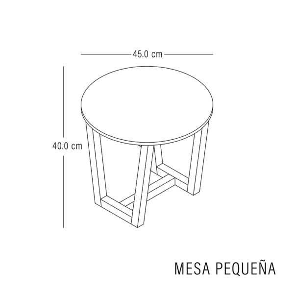 Set X 2 Mesas de Centro Bits Blanco y Pino Natural 60x53cm Circulares - MESAS DE CENTRO | Bylmo