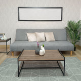 Mesa de Centro Pietra Madera Oscura y Negro 83x35cm Rectangular - MESAS DE CENTRO | Bylmo