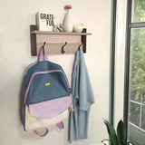 Perchero Praga Gris Claro y Negro 45x20cm de Pared con Tres Ganchos - PERCHEROS | Bylmo