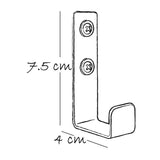 Perchero Gris 2x7.5cm de Pared con Un Gancho