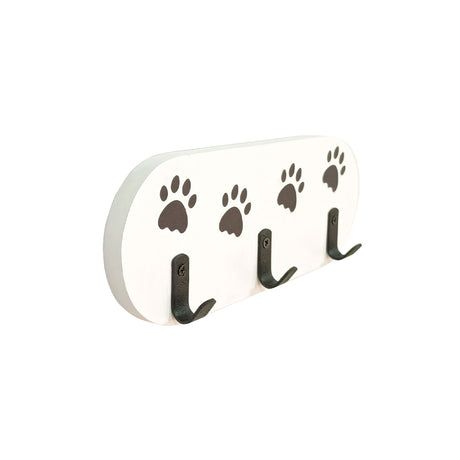 Perchero Blanco y Negro 23x7.3cm de Pared con Tres Ganchos - PERCHEROS | Bylmo