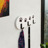 Perchero Blanco y Negro 23x7.3cm de Pared con Tres Ganchos - PERCHEROS | Bylmo