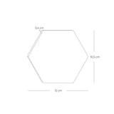 Set x 4 Portavasos Negro 12x10.5cm Hexagonales - PORTAVASOS | Bylmo